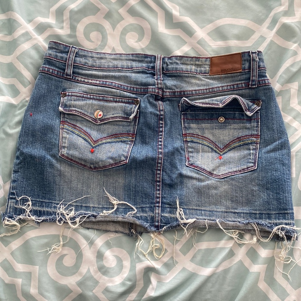 Sound girl 36” waist frayed Jean skirt